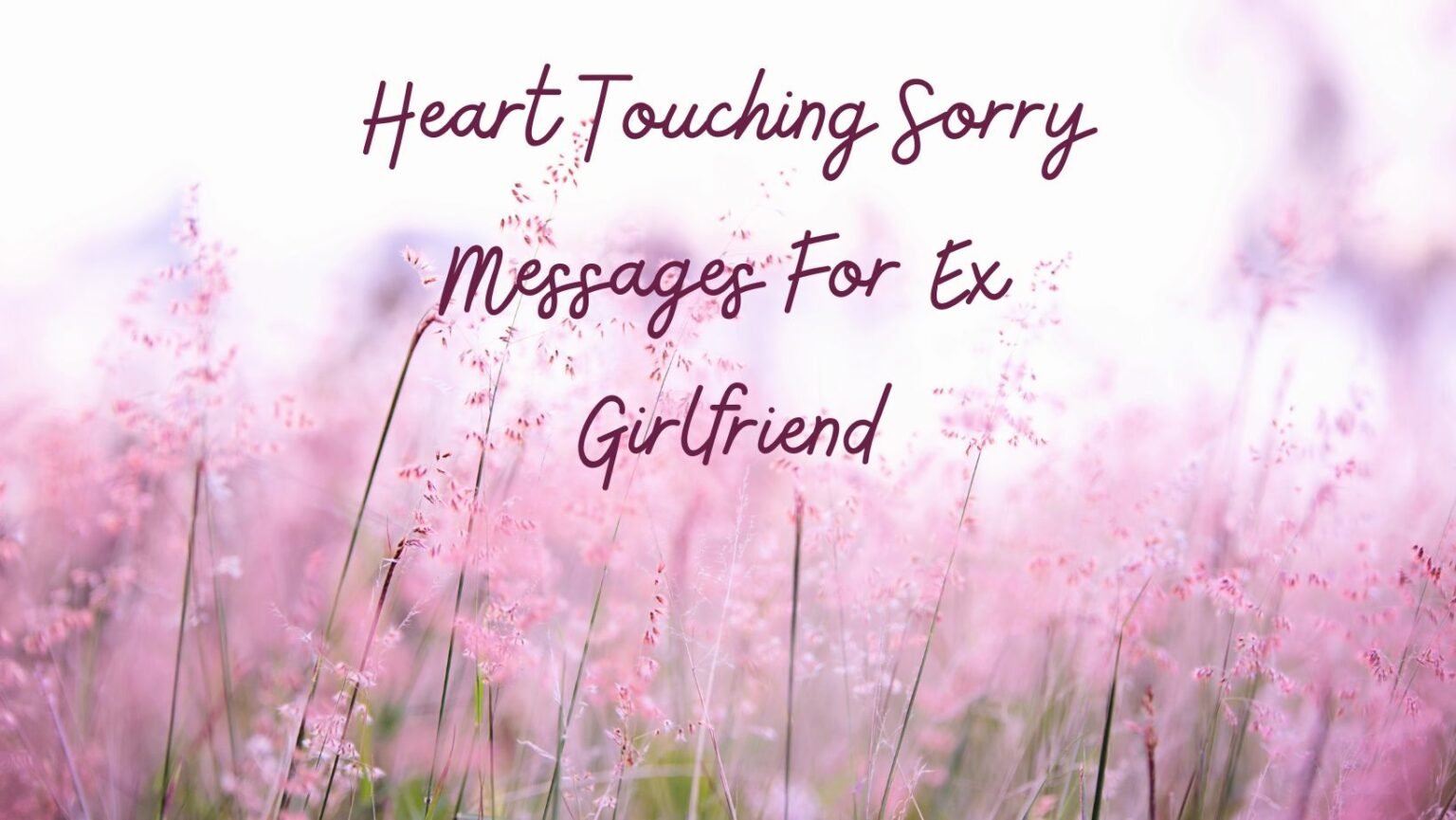 Heart Touching Sorry Messages For Ex Girlfriend